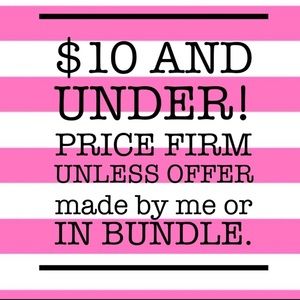 No offers on $10 and under items..